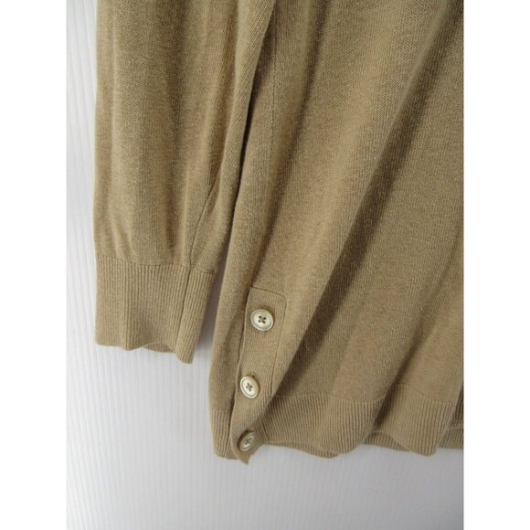 J Crew Sweater Large Linen Pullover Preppy V-Neck Lagenlook Cottage - Picture 3 of 10